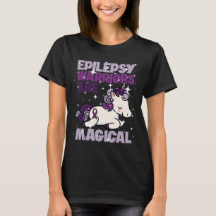 T-shirt Epilepsy Warrior Epileptic Day Purple Unicorn Amou