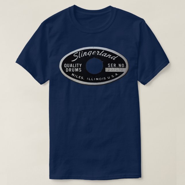 T-shirt Épingle à tambour rétro de la région des Slingers (Design devant)
