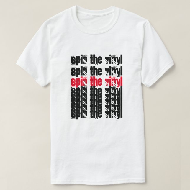 T-shirt Épingle le Vinyl ! Épingle le Vinyl ! Épingle le V (Design devant)