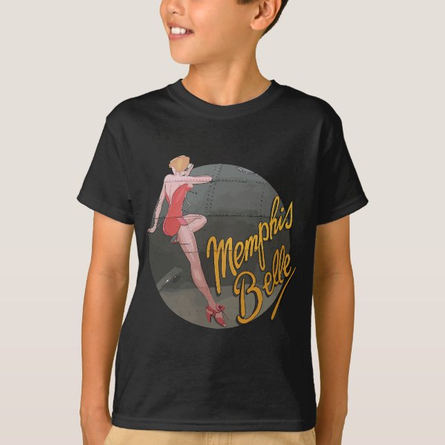 T-shirt Épingler Girl 2ÈME GUERRE MONDIALE B-17 Flying For (Devant)