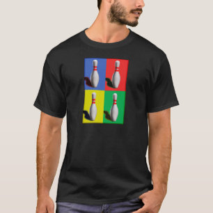 T-shirt Épingles De Bowling Gras, Conception D'Art Pop,
