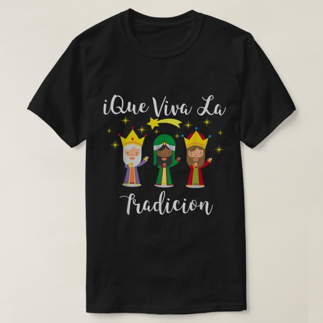 T-shirt Epiphanie Jour Trois Hommes Sages Los Reyes Magos  (Design devant)