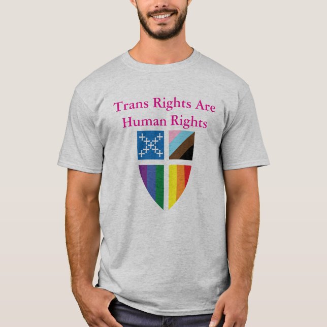 T-shirt Episcopal Trans Rights Are Human Rights  (Devant)