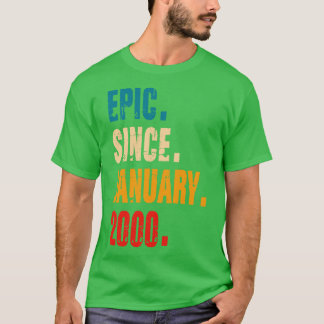 T-shirt épopée depuis JANVIER 2000 cadeau vintage