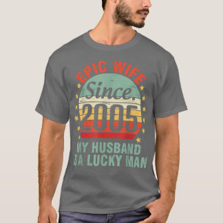 T-shirt Épopée Femme Depuis 2005 Mon Mari Est Un Homme Cha
