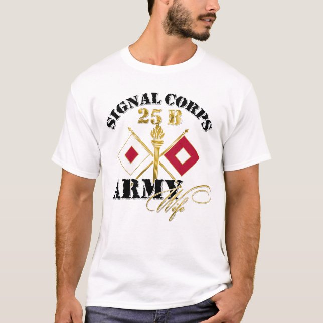 T-shirt Épouse 25B d'armée de corps de signal (Devant)