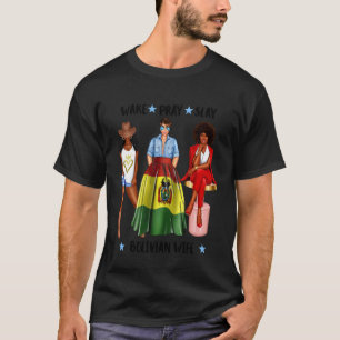 T-shirt Épouse afro bolivienne conjoint africain drapeau b