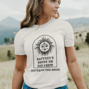 T-shirt Épouse de Fête des mariées céleste ou tribu de la 
