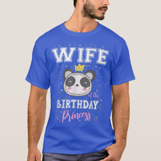 T-shirt Épouse de l'Anniversaire Princesse Cute Panda Bear
