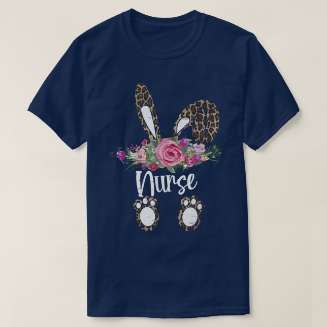 T-shirt Épouse de lapin léopard Oeuf de Pâques Pâques Pâqu (Design devant)