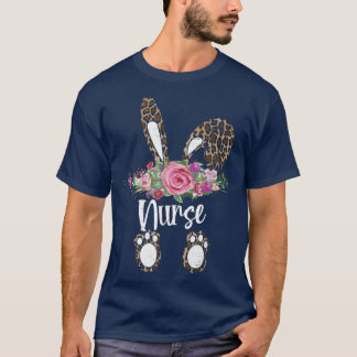 T-shirt Épouse de lapin léopard Oeuf de Pâques Pâques Pâqu