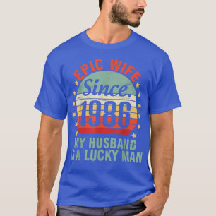 T-shirt Épouse épique depuis 1986 Mon mari est un homme ch