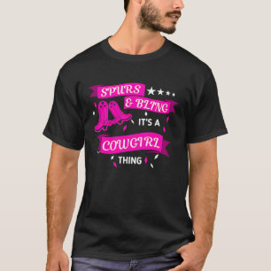 T-shirt Épouse Et Bling C'Est Une Chose Fille Rodéo Riding