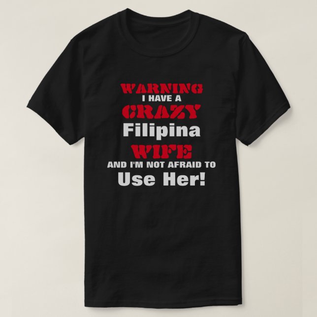 T-shirt Épouse folle de Philippine (Design devant)