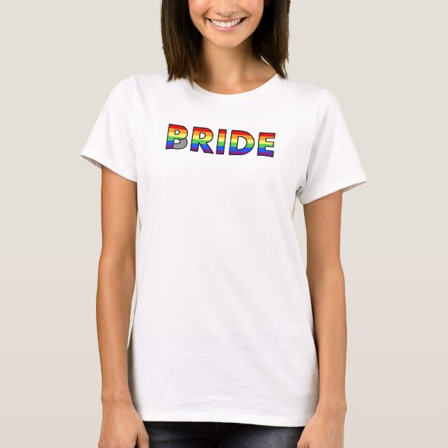 T-shirt Épouse gay pride (Devant)