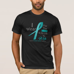 T-shirt Épouse - héros dans ma vie - Cancer ovarien