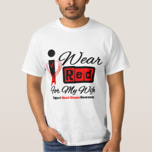 T-shirt Épouse - je porte la maladie cardiaque rouge de