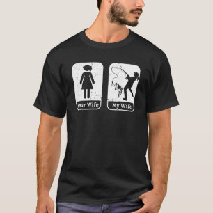 T-shirt Épouse Partenaires de pêche Pêcheur Pêcheur Pêcheu