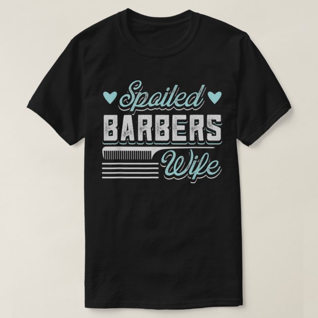 T-shirt Épouse Spobers Barbiers Conception Barbier Pour Co (Design devant)