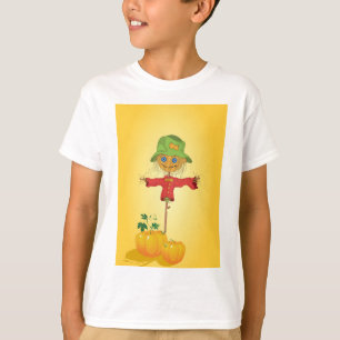 T-shirt Épouvantail d'automne et citrouilles Récolte d'aut
