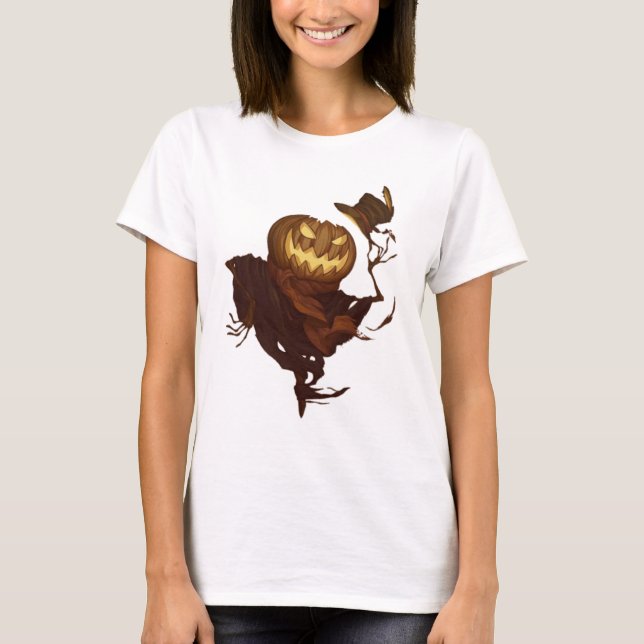 T-shirt Épouvantail de Halloween (Devant)