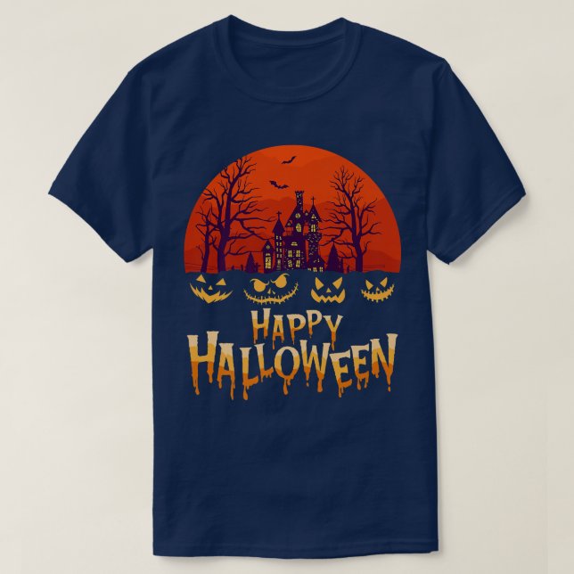 T-shirt Epouvantail des femmes Halloween conception broom  (Design devant)
