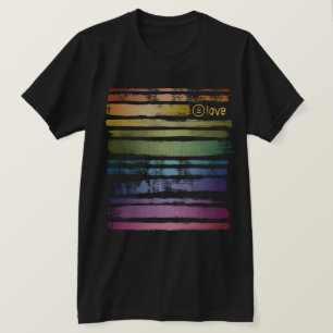 T-shirt Equality Love Rainbow Brush Strokes LGBTQ ID656