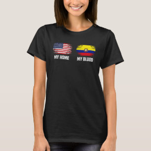 T-shirt Équateur  Drapeau de l'Équateur  Ma maison Mon san