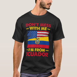 T-shirt Equateur Drapeau Demi-Américain Demi-Équatorien