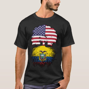 T-shirt Equateur Drapeau Equatorien Américain Arbre