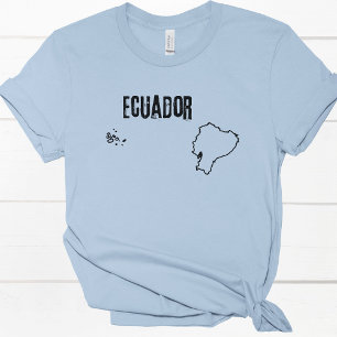 T-shirt Equateur Plan du pays Ligne Equatorienne Plan