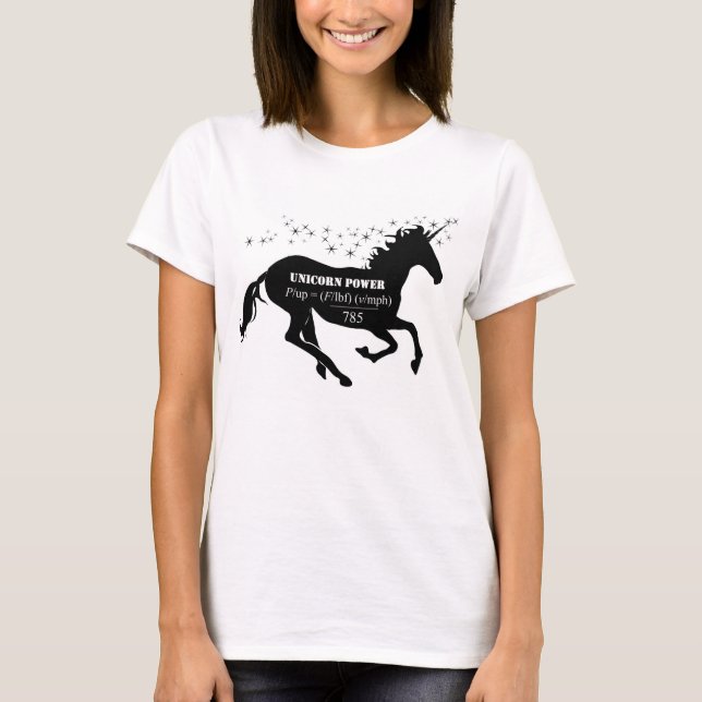 T-shirt Équation de puissance Unicorn (Devant)