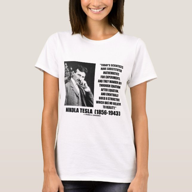 T-shirt Équation de scientifiques de Nikola Tesla aucune (Devant)