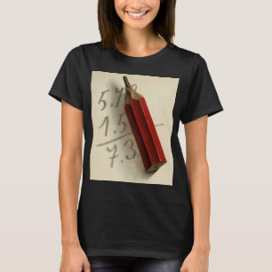 T-shirt Équation mathématique avec crayon rouge, entrepris
