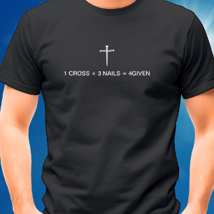 T-shirt Equation One Croix Trois Clous Croix Blanche