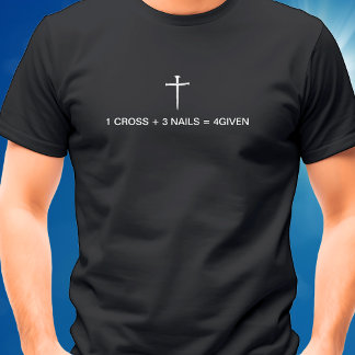 T-shirt Equation One Croix Trois Clous Croix Blanche