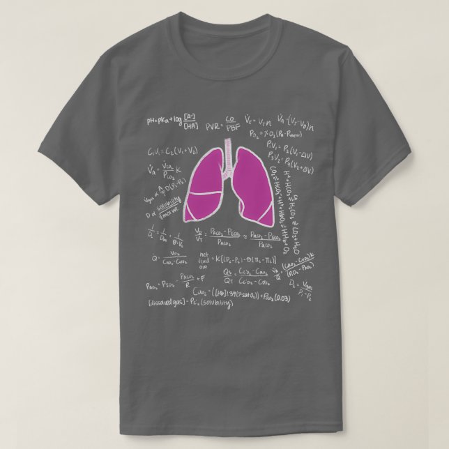 T-shirt Équations pulmonaires du poumon (Design devant)