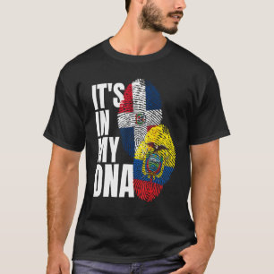 T-shirt Equatorien et dominicain Mélanger ADN Drapeau Patr