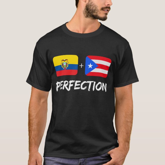 T-shirt Equatorien Plus Puerto Rican Perfection Mix Herita (Devant)