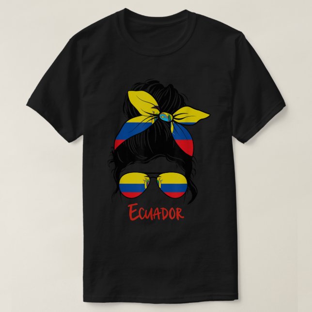 T-shirt Equatorienne fille Equateur fille Chica Ecuatorian (Design devant)