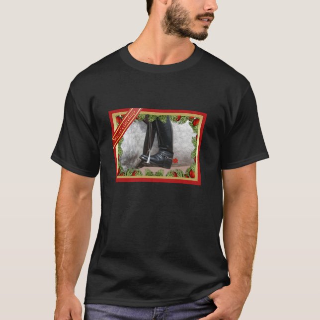T-shirt Équestre anglais équitation Bottes Horse (Devant)