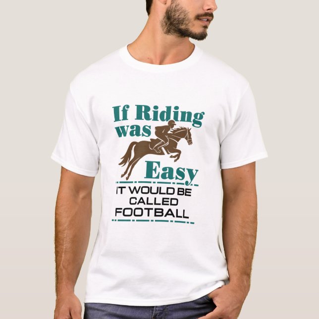 T-shirt Équestre Sportif À Cheval Si La Circulation Était  (Devant)