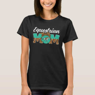 T-shirt Equestrian Mom Game Day Women Leopard Mother s Day