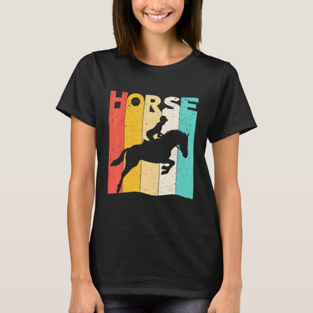 T-shirt Equestrianisme Femmes équitation Filles Cheval Sty (Devant)