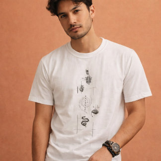 T-shirt Equilibrium: Vertical Word Design