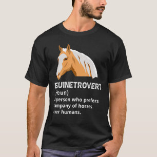 T-shirt Equinetrovert Personne Préfère Compagnie Des Che
