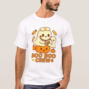 T-shirt Équipage Boo Boo Infirmière Drôle Halloween Fantôm