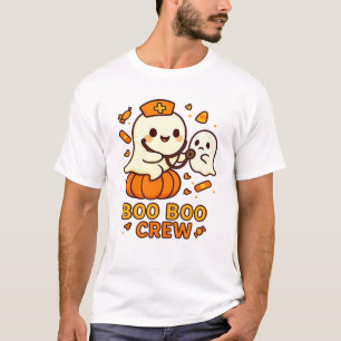 T-shirt Équipage Boo Boo Infirmière Drôle Halloween Fantôm