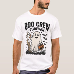 T-shirt Équipage Boo Forever Vintage Fantôme Chemise Hallo