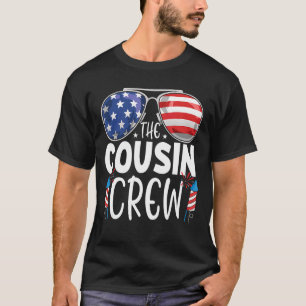 T-shirt Équipage Cousin 4 juillet Famille Américaine